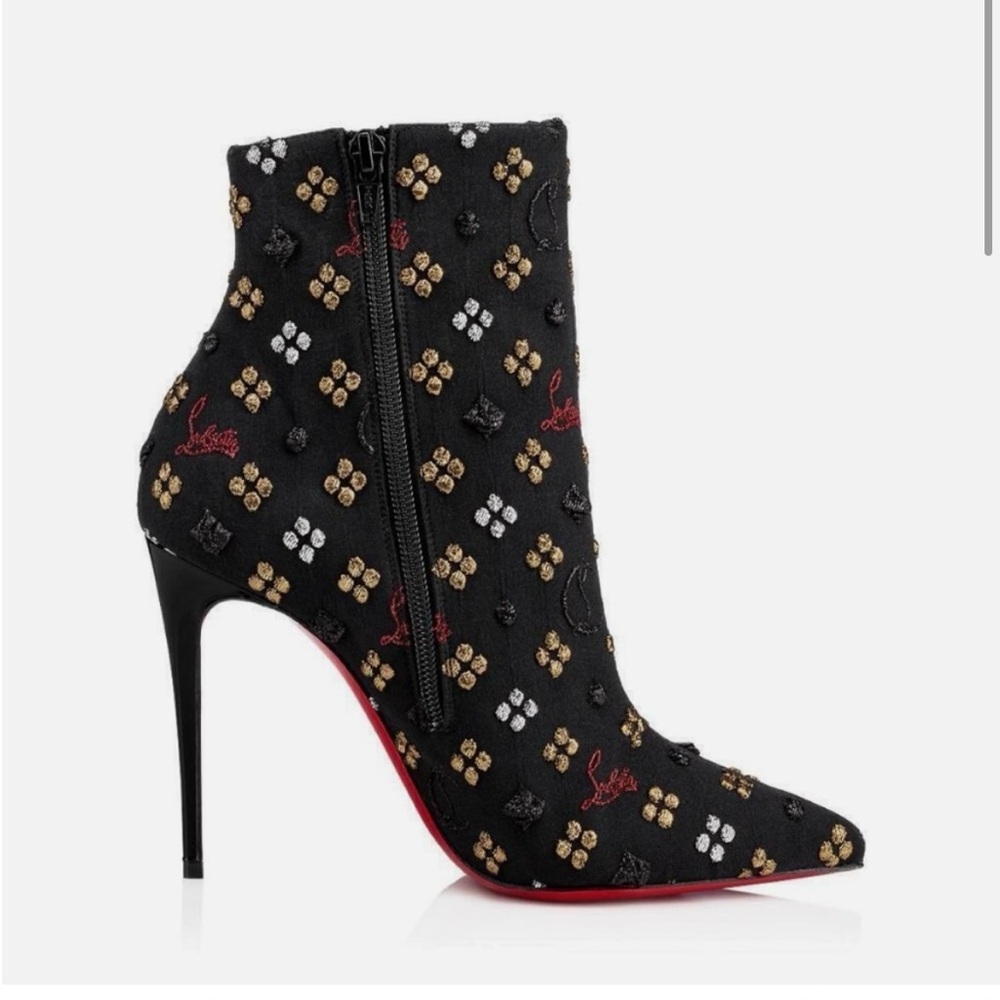 Christian Louboutin Black and Gold Women's Shoes - Picture 9 of 9